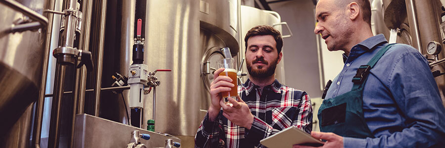 Brewing beer in a brewery facility