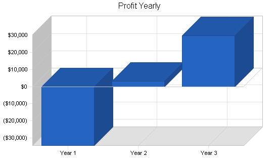 Hair removal business plan, financial plan chart image