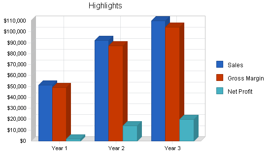 Construction inspection business plan, executive summary chart image