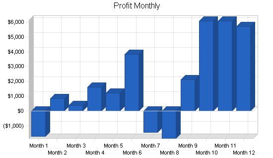 Marketing consulting business plan, financial plan chart image