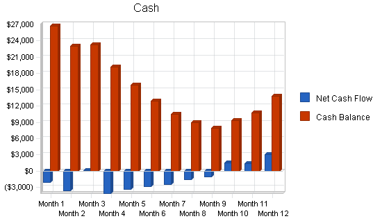 Independent video store business plan, financial plan chart image