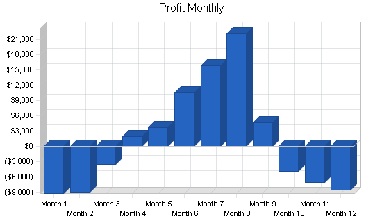 Mortgage broker business plan, financial plan chart image