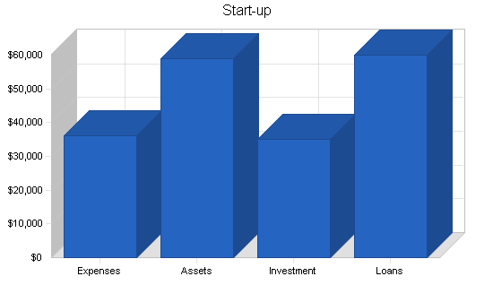 Martial arts school business plan, company summary chart image