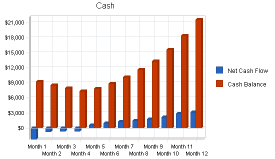 Auto inspectors business plan, financial plan chart image