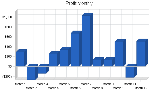 Aircraft rental instruction business plan, financial plan chart image