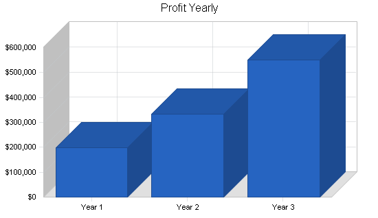 Inline skating products business plan, financial plan chart image