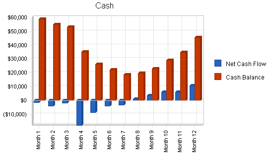 Computer programming business plan, financial plan chart image