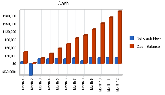 Diaper manufacturer business plan, financial plan chart image