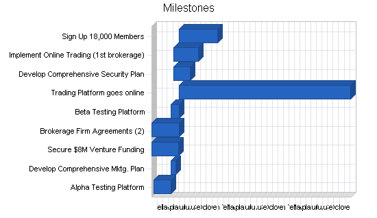 Investment website business plan, strategy and implementation summary chart image