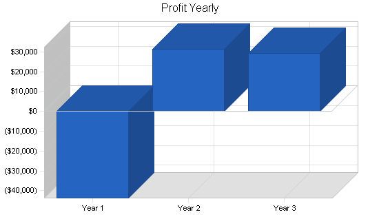 Public relations business plan, financial plan chart image