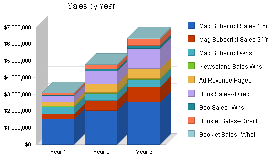 Magazine publisher business plan, strategy and implementation summary chart image