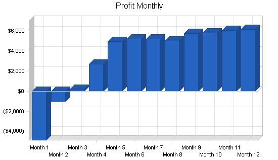 Law firm business plan, financial plan chart image