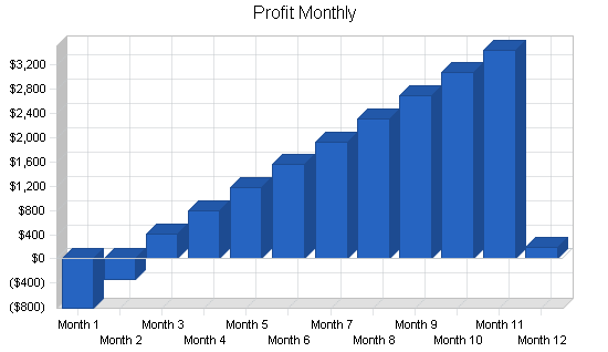 Automated accounting business plan, financial plan chart image