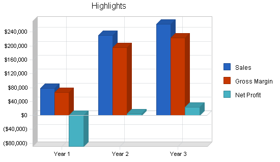 Financial services business plan, executive summary chart image