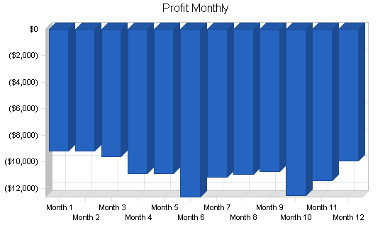 Database software business plan, financial plan chart image