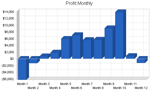 Hardware retail franchise business plan, financial plan chart image