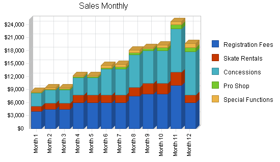 Inline hockey service business plan, strategy and implementation summary chart image