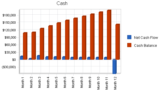 Car wash self-service business plan, financial plan chart image