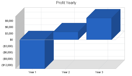 Roller skate rink business plan, financial plan chart image