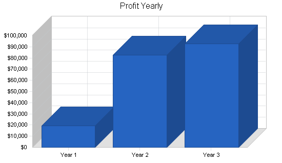 Direct mail and shipping business plan, financial plan chart image