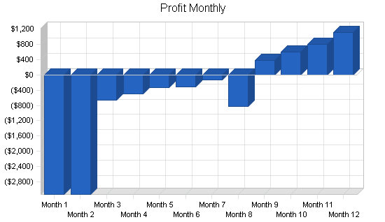 Custom jewelry business plan, financial plan chart image