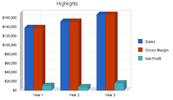 Chiropractic services business plan, executive summary chart image