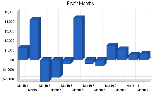 Athletic shoe store franchise business plan, financial plan chart image