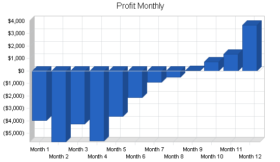 Scholarship consulting business plan, financial plan chart image