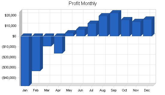 Wholesale food business plan, financial plan chart image