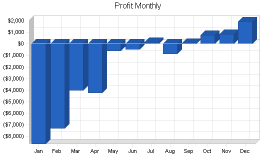 Dating matchmaking service business plan, financial plan chart image