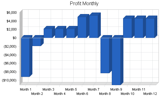 Indoor soccer facility business plan, financial plan chart image