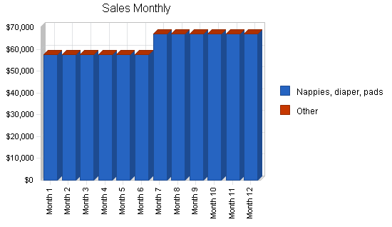 Diaper manufacturer business plan, strategy and implementation summary chart image