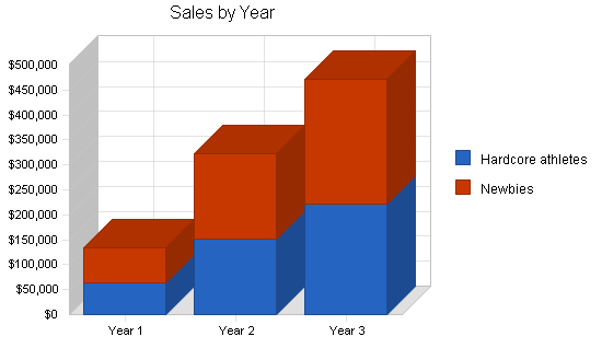 Sports clothing retail shop business plan, strategy and implementation summary chart image