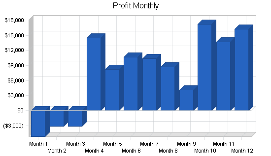 Karaoke bar - bowling alley business plan, financial plan chart image