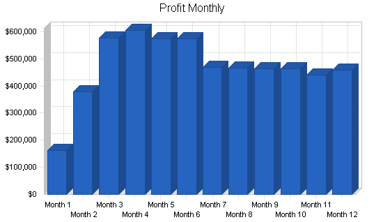 Pallet manufacturer business plan, financial plan chart image