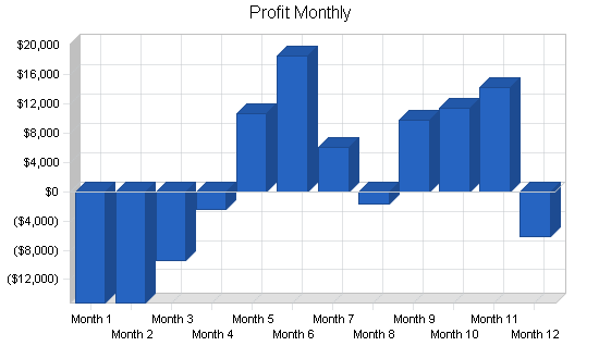 High-tech marketing business plan, financial plan chart image