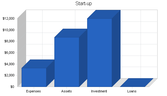 Office consulting business plan, company summary chart image