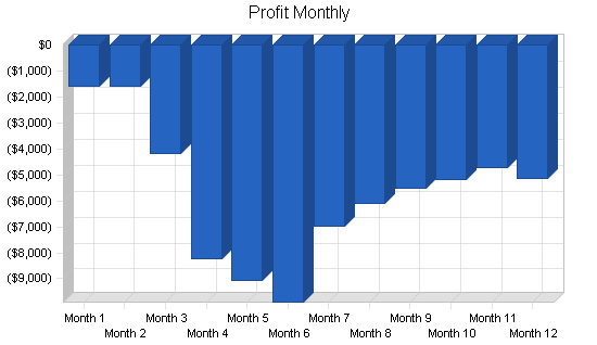 Tools rental business plan, financial plan chart image