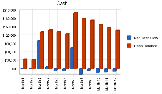 Wireless datacomm business plan, financial plan chart image