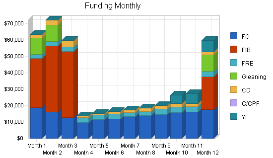 Nonprofit food bank business plan, strategy and implementation summary chart image