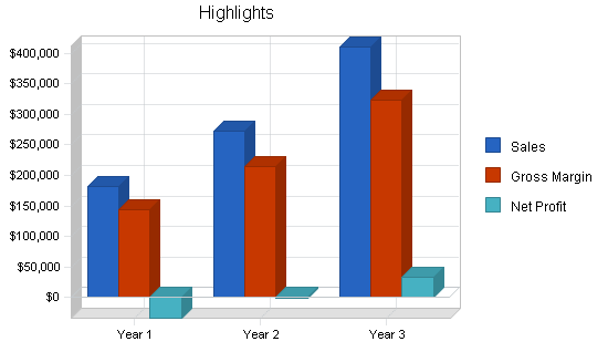 Inline hockey service business plan, executive summary chart image