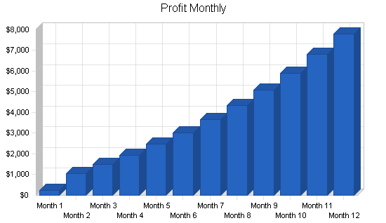 Bed and breakfast - caribbean - business plan, financial plan chart image