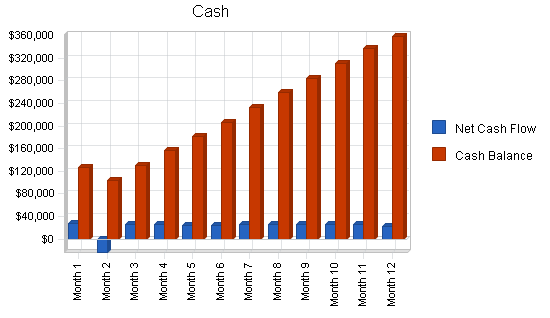 Mining software business plan, financial plan chart image