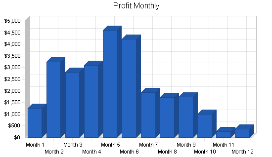 Childrens recreation center business plan, financial plan chart image