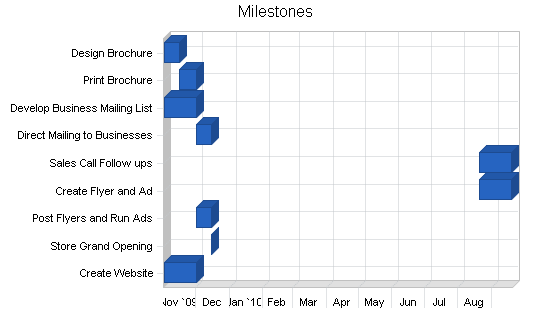 Locksmith business plan, strategy and implementation summary chart image