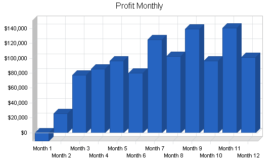 Magazine publisher business plan, financial plan chart image