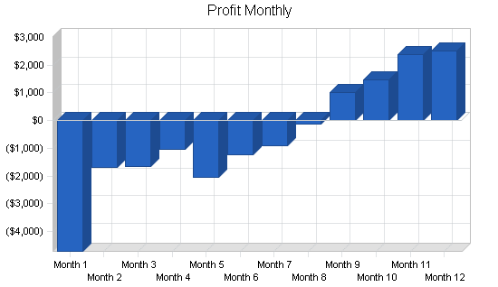 Ecommerce fabric store business plan, financial plan chart image