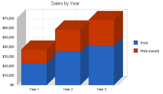 Magazine journalist business plan, strategy and implementation summary chart image