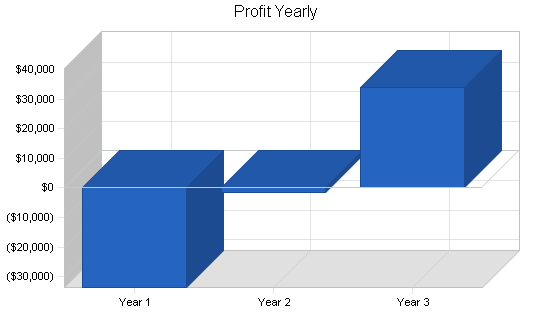 Inline hockey service business plan, financial plan chart image
