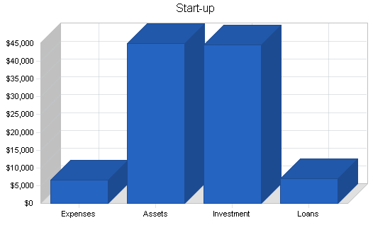 Painting contractors business plan, company summary chart image